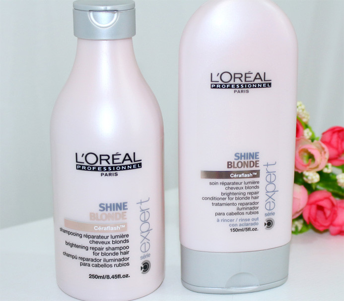 Resenha: linha Shine Blonde Loreal shampoo e condicionador
